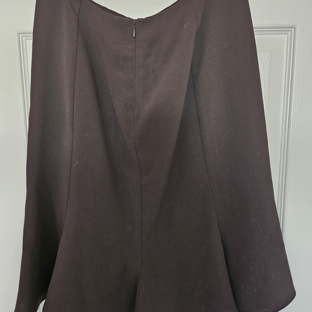 Elegant Dark Brown Flare Skirt